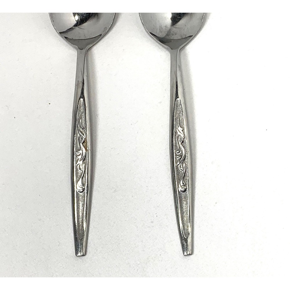 Lifetime Cutlery Stainless Table Spoon X2 Vintage Replacement‎ Flatware Scroll - Picture 2 of 5